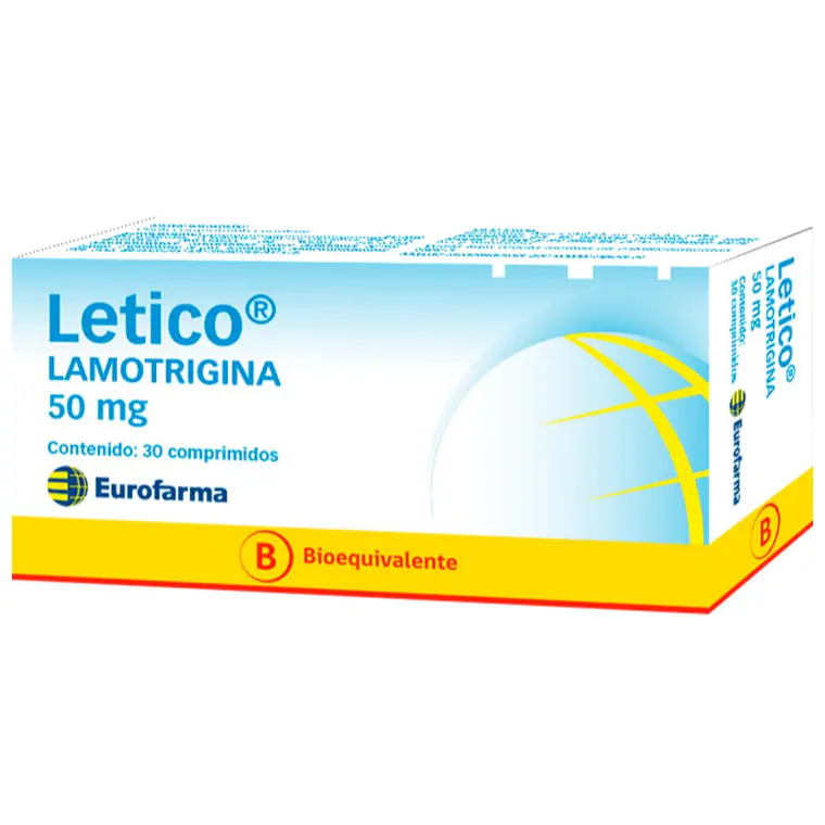 Letico (B) Lamotrigina 50 mg 30 Comprimidos. 1