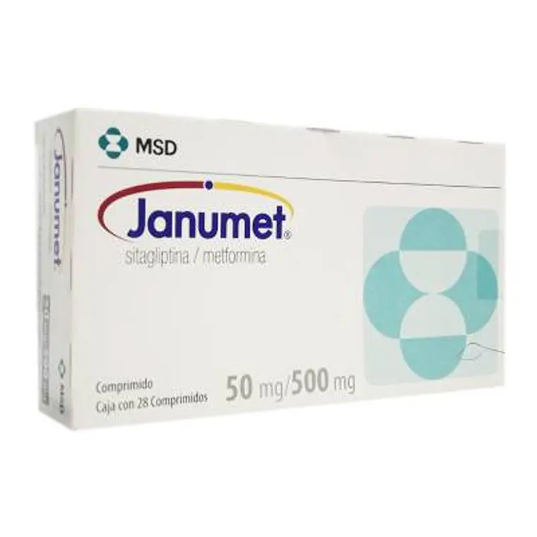Janumet Sitagliptina Metformina 50/500 mg  28 Comprimidos. 1