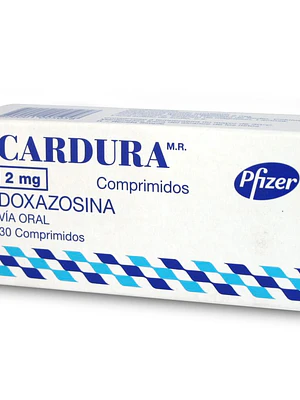 Cardura Doxazosina 2 mg 30 Comprimidos.
