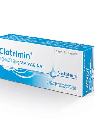 Clotrimin Clotrimazol 500 mg Vía vaginal 1 Cápsula blanda.