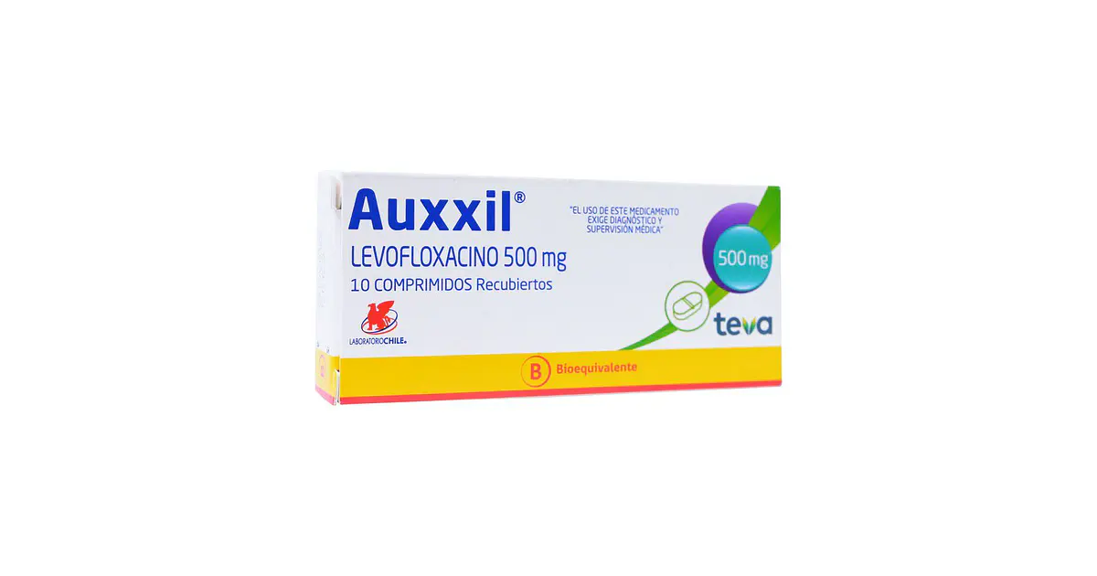 Auxxil (B) Levofloxacino 500 mg 10 Comprimidos Recubiertos.