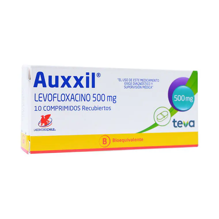 Auxxil (B) Levofloxacino 500 mg 10 Comprimidos. 1