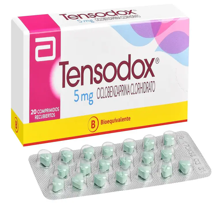 Tensodox (B) Ciclobenzaprina 5 mg 20 Comprimidos. 1