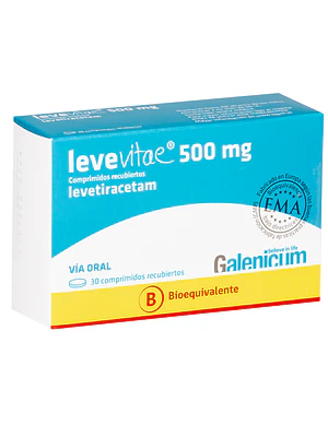 Levevitae (B) Levetiracetam 500 mg 30 Comprimidos.