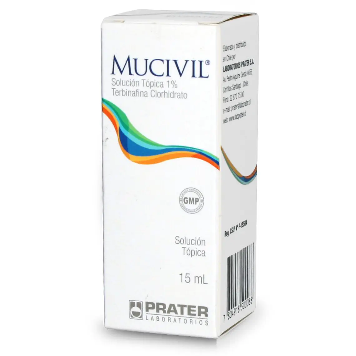 Mucivil  Terbinafina 1 % Solución tópica 15  ml. 1