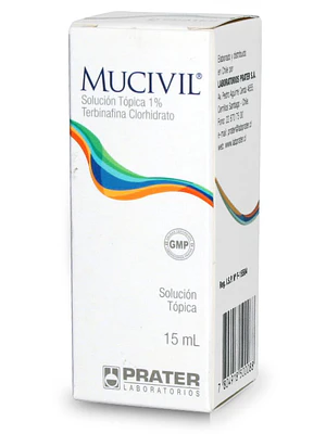 Mucivil  Terbinafina 1 % Solución tópica 15  ml.