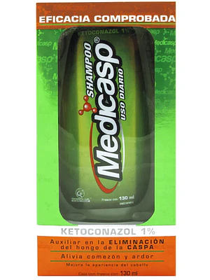 Medicasp Ketoconazol 1 % Shampoo Tratamiento Anticaspa 130  ml.