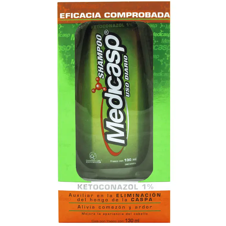 Medicasp Ketoconazol 1 % Shampoo Tratamiento Anticaspa 130  ml. 1