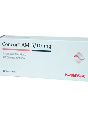Concor AM Bisopropol, Amlodipino 5/10 mg 30 Comprimidos.