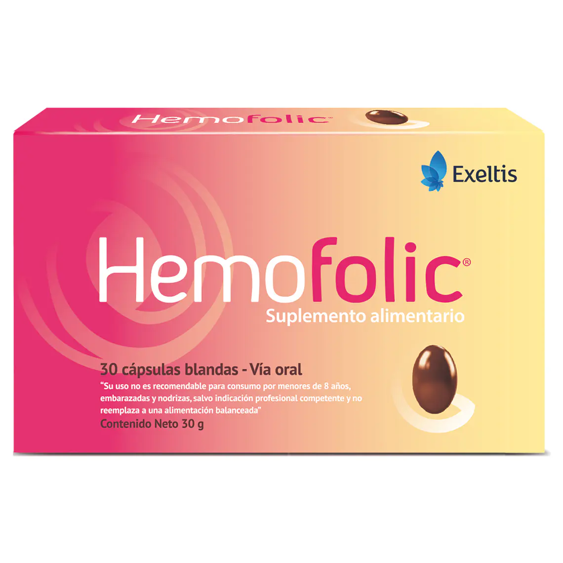Hemofolic 30 Cápsulas blandas. 1