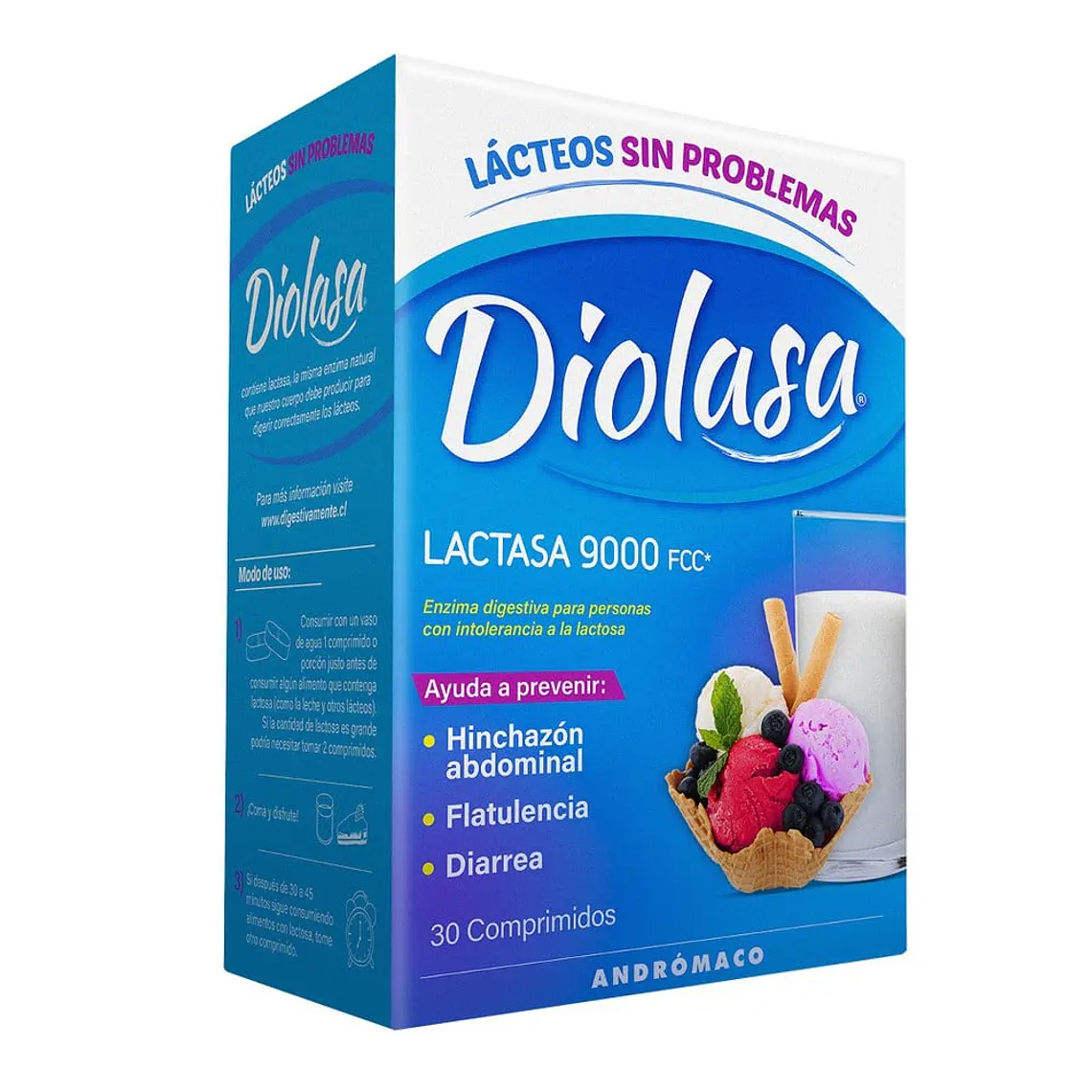 Diolasa Lactasa 9000 FCC 30 Comprimidos. 1