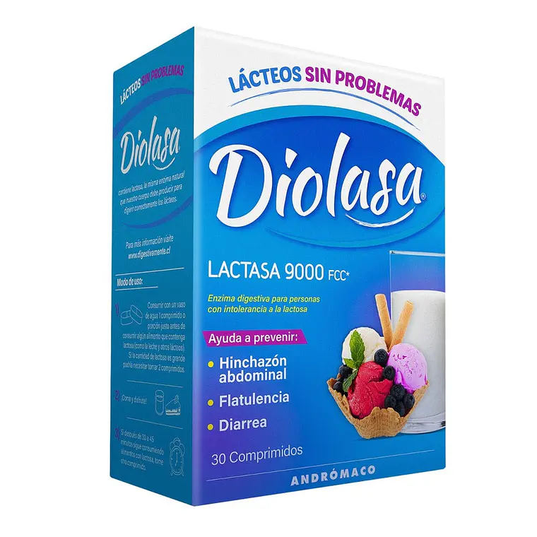 Diolasa Lactasa 9000 FCC 30 Comprimidos. 1