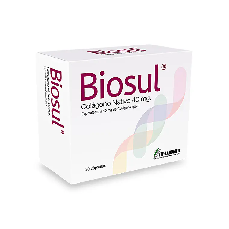 Biosul Colágeno Nativo 40 mg 30 Cápsulas. 1