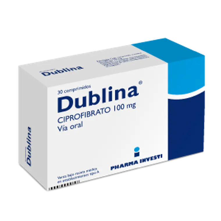 Dublina Ciprofibrato 100 mg 30 Comprimidos. 1