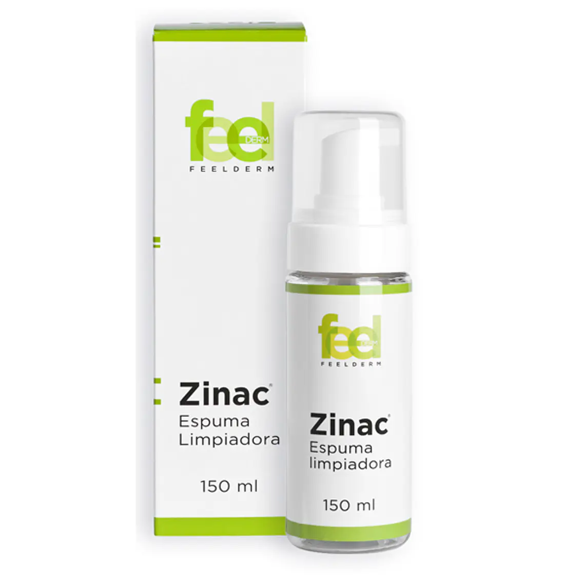 Zinac Espuma limpiadora 150 ml. Feelderm. 1