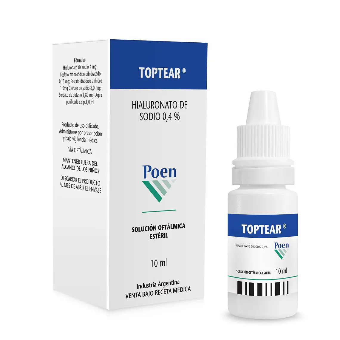 Toptear Hialuronato 0,4% Solución oftálmica 10 ml. 1