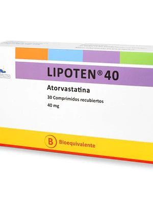 Lipoten (B) Atorvastatina 40 mg 30 Comprimidos.