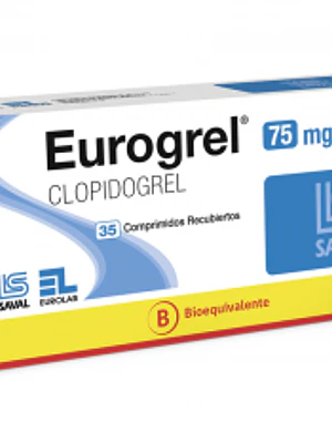 Eurogrel (B) Clopidogrel 75 mg 35 Comprimidos recubiertos.