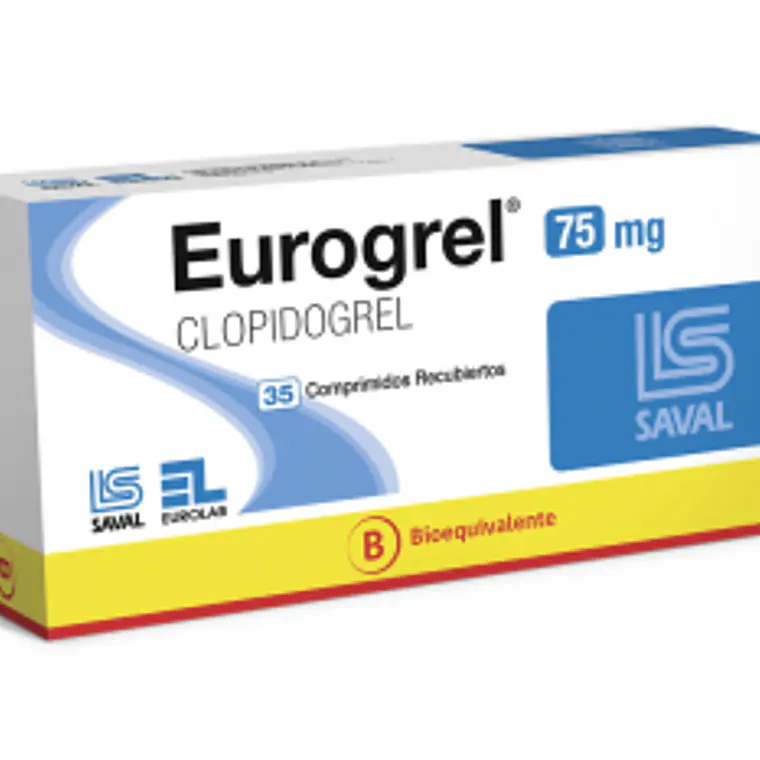 Eurogrel (B) Clopidogrel 75 mg 35 Comprimidos recubiertos. 1