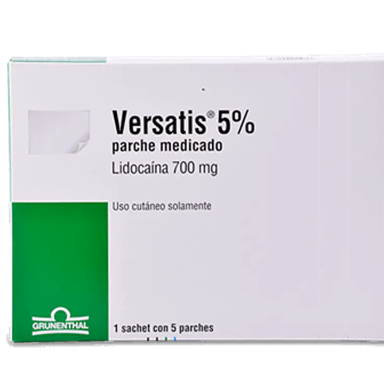 Versatis 5 % Lidocaína 700 mg  5 Parches medicados. 1