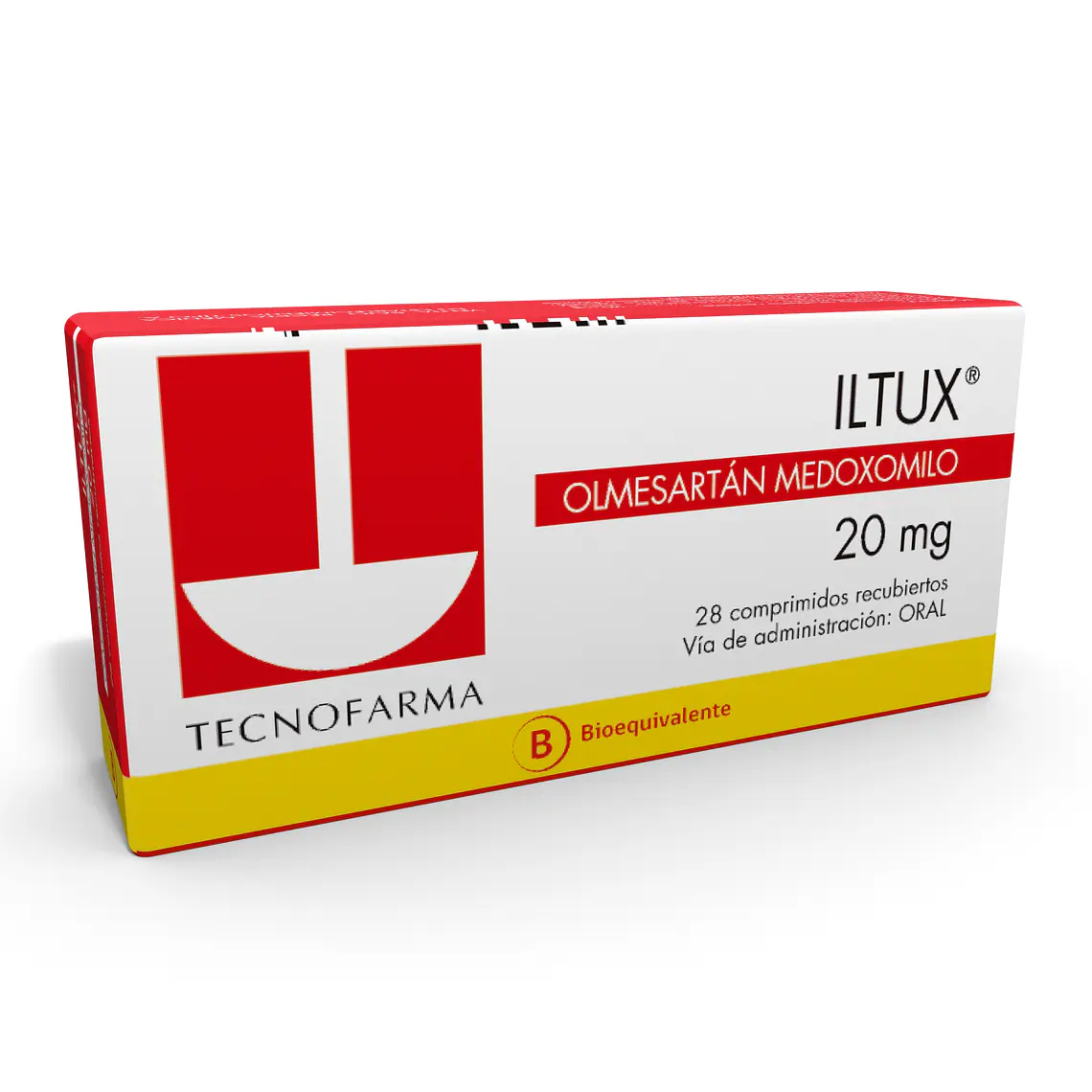 Iltux (B) Olmesartán 20 mg 28 Comprimidos recubiertos. 1