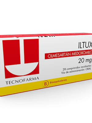 Iltux (B) Olmesartán 20 mg 28 Comprimidos recubiertos.