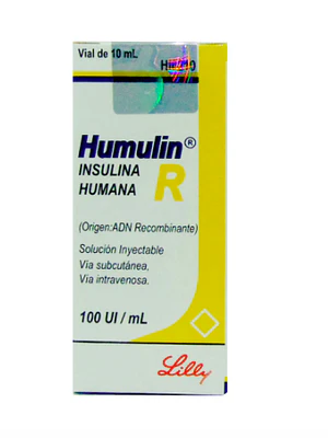Humulin R Insulina Humana 100Ui/ ml 1 Vial 10 ml.