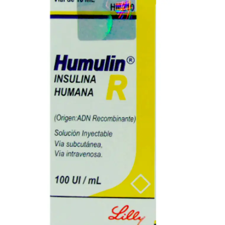 Humulin R Insulina Humana 100Ui/ ml 1 Vial 10 ml. 1