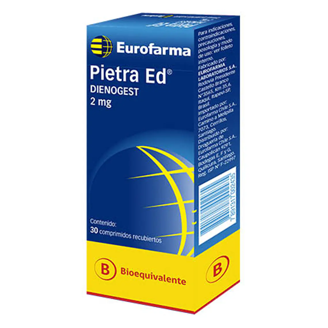 Pietra Ed (B) Dienogest 2 mg 30 Comprimidos recubiertos. 1