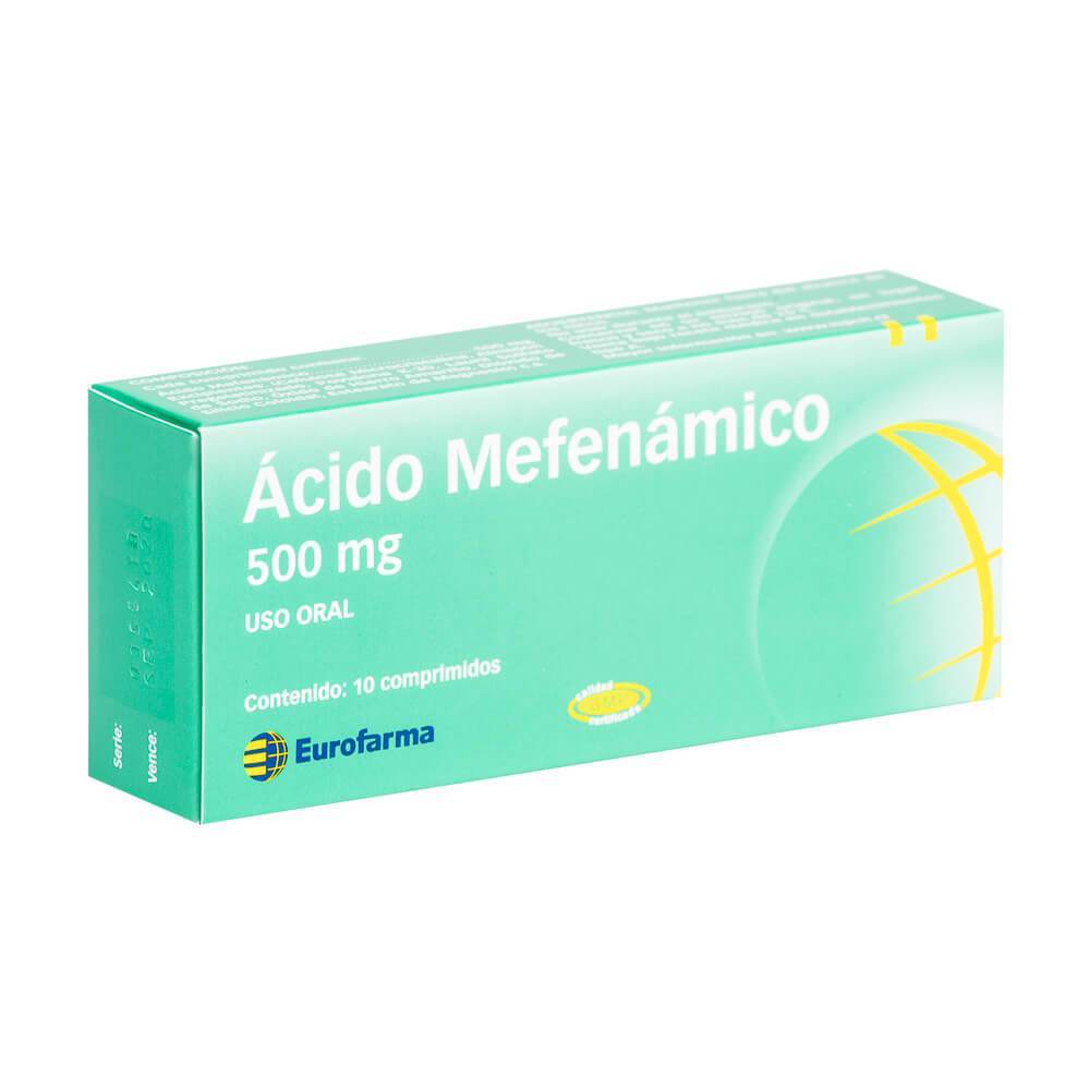 Ácido Mefenámico 500 mg 10 Comprimidos.