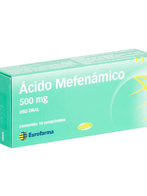 Ácido Mefenámico 500 mg 10 Comprimidos.