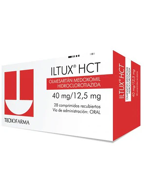 Iltux HCT Olmesartán, Hidroclorotiazida 40 /12,5 mg 28 Comprimidos.