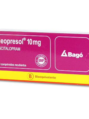 Neopresol (B) Escitalopram 10 mg 30 Comprimidos recubiertos.