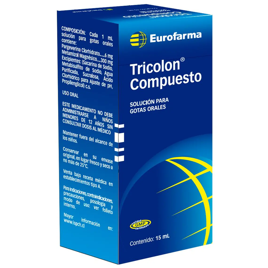 Tricolon Compuesto Pargeverina, Metamizol Gotas 15 ml. 1
