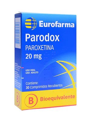 Parodox (B) Paroxetina 20 mg 30 Comprimidos.