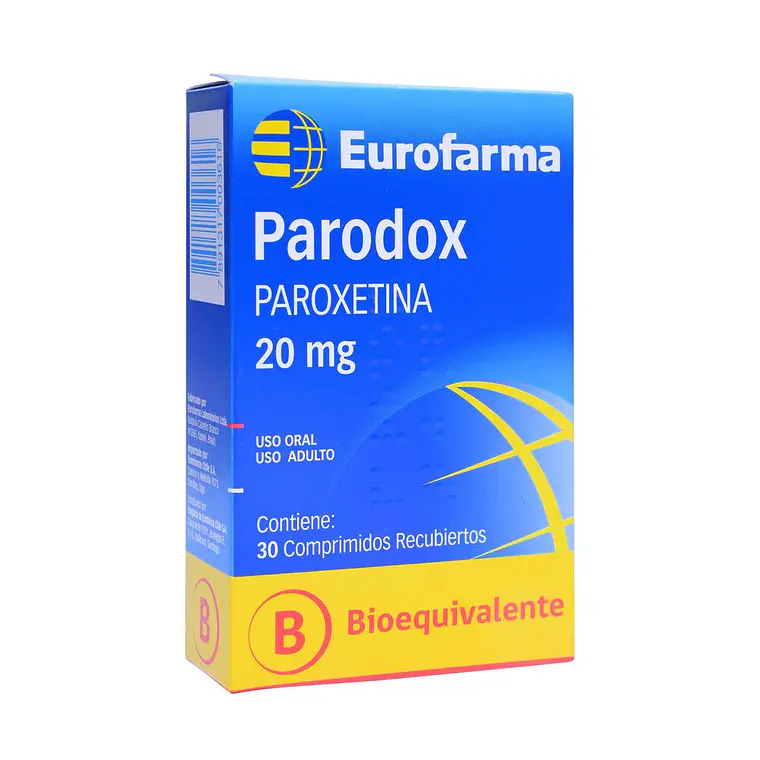 Parodox (B) Paroxetina 20 mg 30 Comprimidos. 1