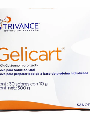 Gelicart Colágeno hidrolizado  30 sobres 10 g.