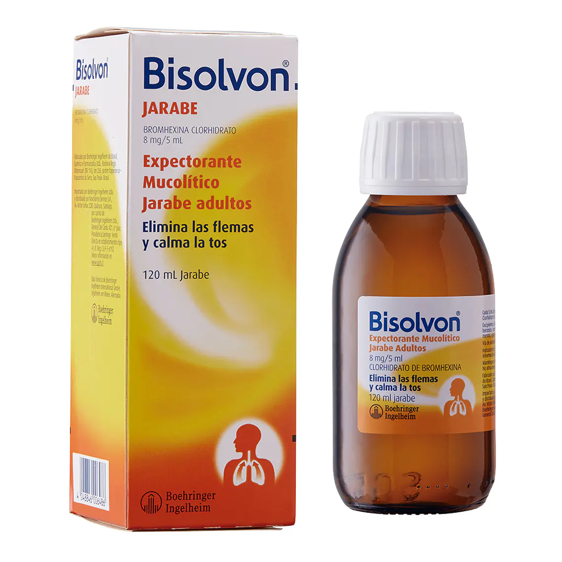 Bisolvon Bromhexina 8 mg / 5 ml Jarabe adultos 120 ml. 1