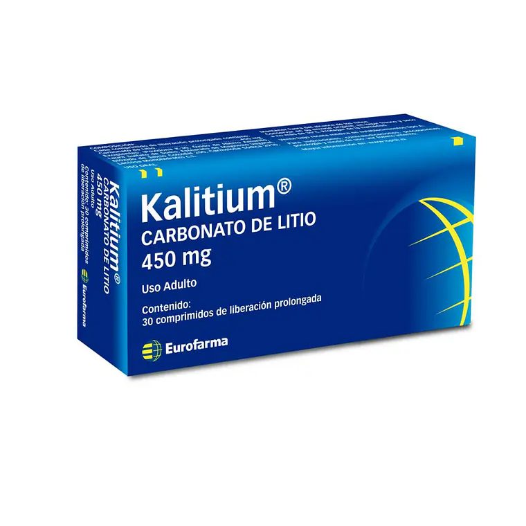 Kalitium Carbonato de litio 450 mg 30 Comprimidos. 1