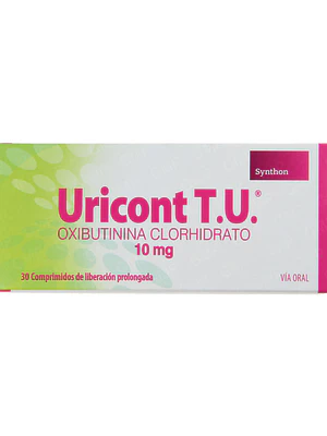 Uricont T.U. Oxibutinina 10 mg 30 Comprimidos.