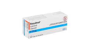 Rocaltrol Calcitriol 0,25 mg 30 Cápsulas.