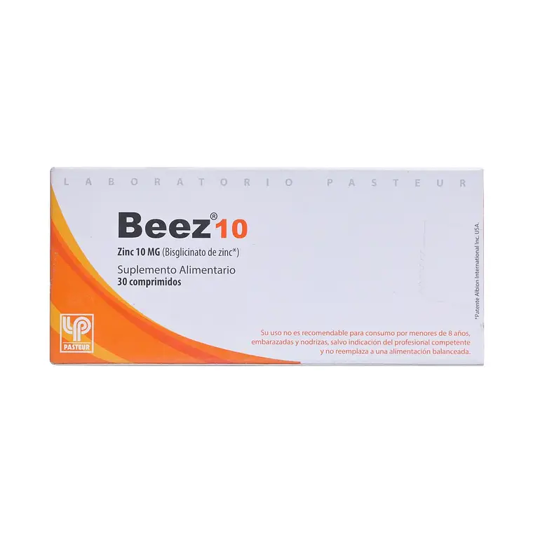 Beez Bisciglinato de zinc 10 mg 30 Comprimidos. 1