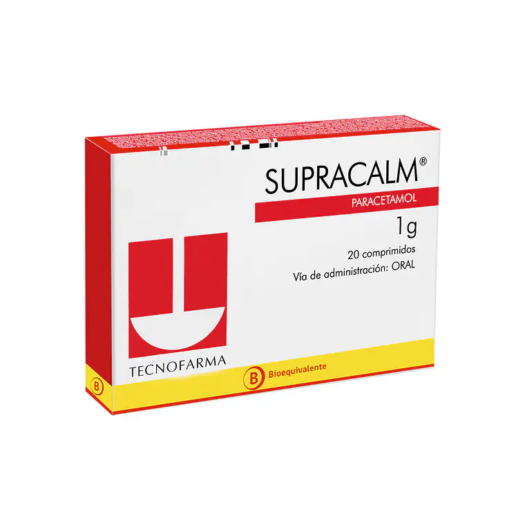 Supracalm (B) Paracetamol 1 g 20 Comprimidos. 1
