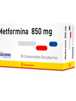 Metformina (B) 850 mg 30 Comprimidos recubiertos.