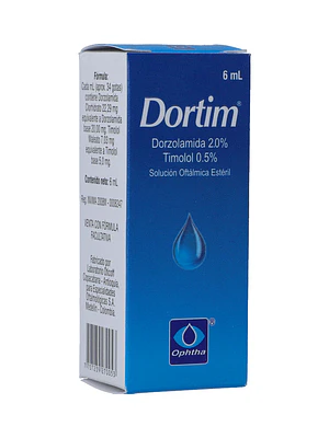 Dortim Dorzolamida, Timolol Solución oftálmica 6 ml.