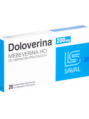 Doloverina Mebeverina HCL 200 mg 20 Comprimidos.