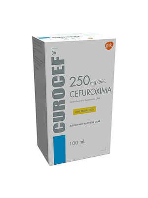 Curocef Cefuroxima 250 mg  Suspensión oral 100 ml.