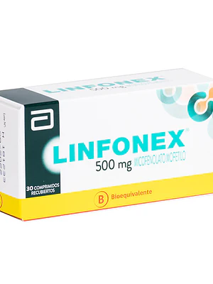 Linfonex (B) Micofenolato 500mg 30 Comprimidos recubiertos.