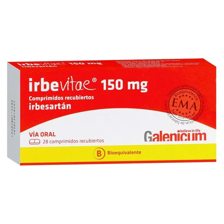 Irbevitae (B) Irbesartán 150 mg 28 Comprimidos. 1