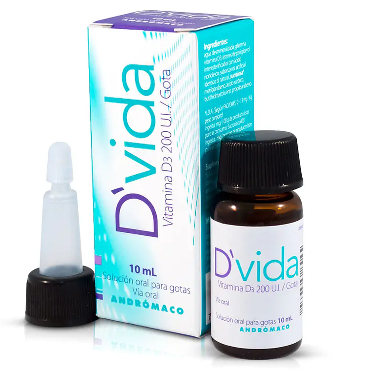 D'vida Vitamina D3 200 UI Gotas 10 ml. 1